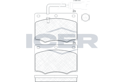Комплект тормозных колодок, дисковый тормоз ICER 180395 для FORD GRANADA