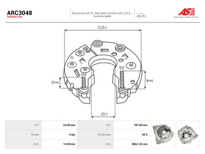 Likeretter, dynamo AUTOSTARTER ARC3048