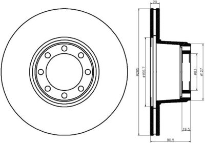 Тормозной диск MINTEX MDC1179 для FIAT 242