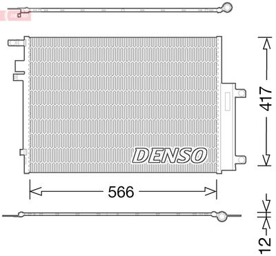 DENSO DCN06017 Радиатор кондиционера  для JEEP RENEGADE (Джип Ренегаде)
