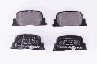 Комплект тормозных колодок, дисковый тормоз HELLA 8DB 355 010-001 для BYD G3R