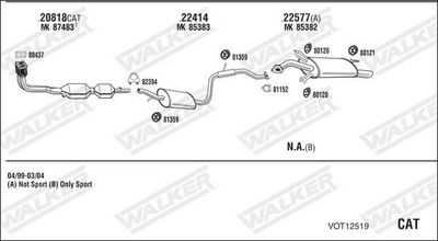 Изпускателна система WALKER VOT12519