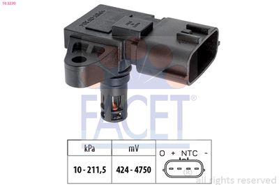 FACET MAP sensor Made in Italy - OE Equivalent (10.3230)