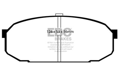 Комплект тормозных колодок, дисковый тормоз EBC Brakes DP1103 для MAZDA 323