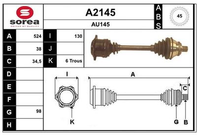ANTRIEBSWELLE SNRA A2145