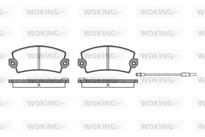 Комплект тормозных колодок, дисковый тормоз WOKING P1213.96 для ARO 10