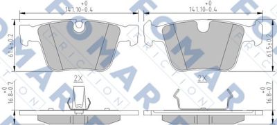 Комплект тормозных колодок, дисковый тормоз FOMAR Friction FO 884983 для MERCEDES-BENZ R-CLASS