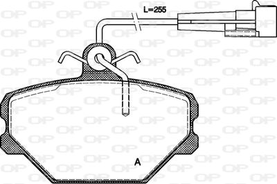 Комплект тормозных колодок, дисковый тормоз OPEN PARTS BPA0264.02 для FIAT TEMPRA