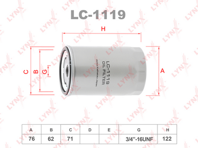 LC-1119 LYNXauto Масляный фильтр