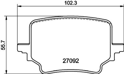 Zestaw klocków hamulcowych, hamulce tarczowe PAGID T4627N