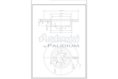 Тормозной диск ASHUKI by Palidium K016-69 для HAFEI LOBO