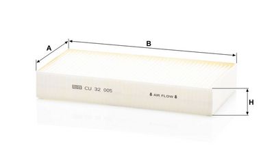 Cabinefilter (318x167x48mm) past: AG CHEM 8103, 3104, 8104  JOHN DEERE 640G III, 648G III, 744H, 748G III, 7185 J, 7195 J, 7200 J, 7205 J, 7215 J, 7225 J, 7230 J, 7630, 7715, 7720, 7730, 7815, 7820