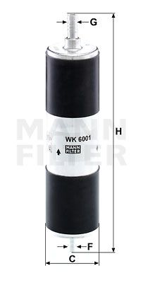 Bränslefilter MANN-FILTER WK 6001