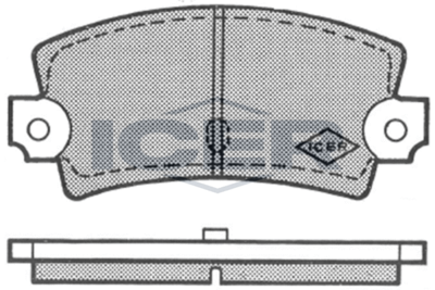 Комплект тормозных колодок, дисковый тормоз ICER 180212 для FIAT 130