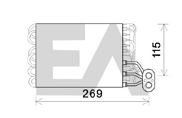 Испаритель, кондиционер EACLIMA 43B25008 для FIAT SEICENTO