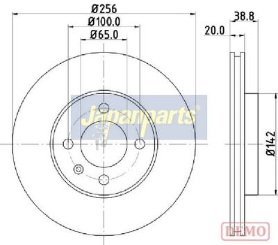 спирачен диск JAPANPARTS DI-0935C