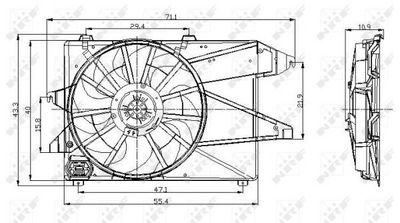 Fan, engine cooling 47004