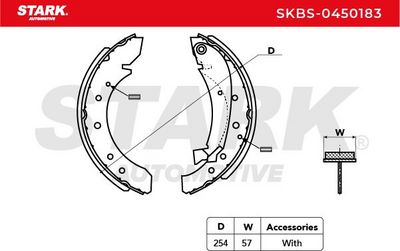 комплект спирачна челюст STARK SKBS-0450183