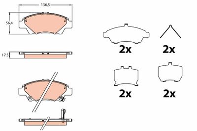 Brake Pad Set, disc brake GDB3643