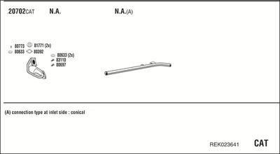 ABGASANLAGE WALKER REK023641