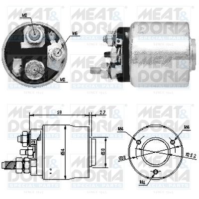 Solenoid, startmotor MEAT & DORIA 46063