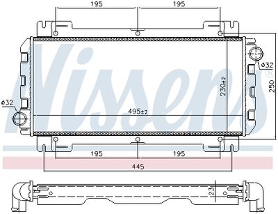 Radiator, engine cooling 62093