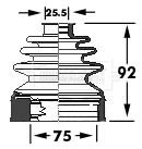 Bellow, drive shaft Borg & Beck BCB6117