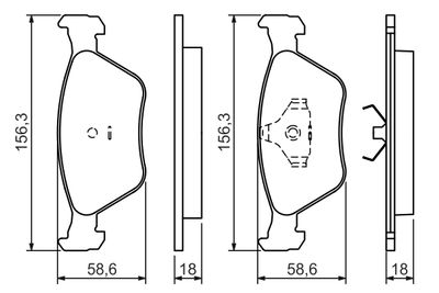 Brake Pad Set, disc brake 0 986 424 200