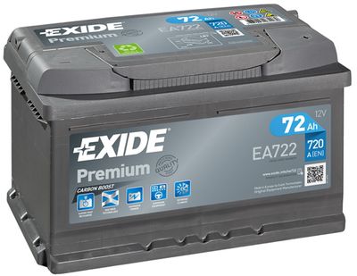 Стартерная аккумуляторная батарея EXIDE EA722 для OPEL REKORD