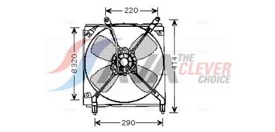 VENTILATOR RADIATOR AVA Clever Choice TO7516