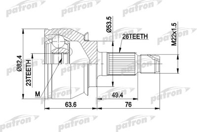 PATRON PCV1001 ШРУС  для BMW X5 (Бмв X5)