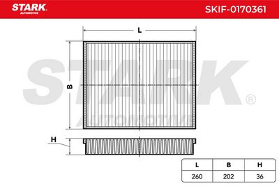 Филтър купе (поленов филтър) STARK SKIF-0170361