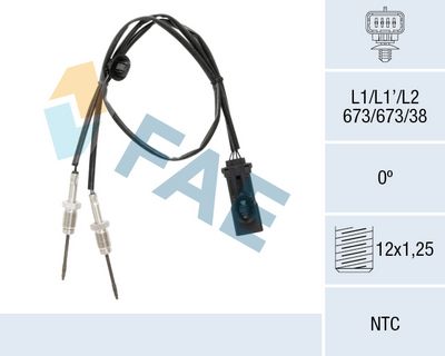 датчик, температура на изгорелите газове FAE 68612
