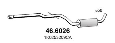 ASSO 46.6026 Глушитель выхлопных газов  для SEAT LEON (Сеат Леон)