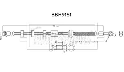 спирачен маркуч BORG & BECK BBH9151