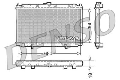 DENSO Kühler, Motorkühlung (DRM46011)