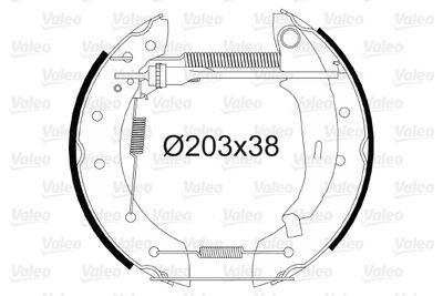 Комплект тормозных колодок VALEO 554842 для RENAULT CLIO
