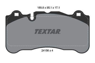 Комплект тормозных колодок, дисковый тормоз TEXTAR 2415601 для MERCEDES-BENZ SLR