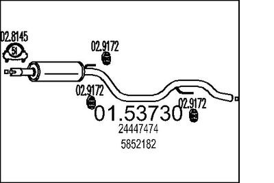 MTS 01.53730 Глушитель выхлопных газов  для OPEL VECTRA C GTS (Z02) 1.8 (F68)