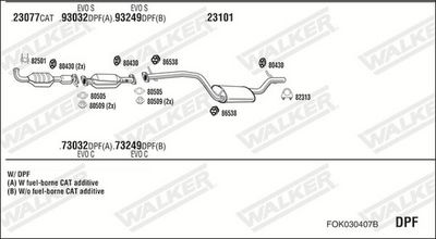 SISTEM DE ESAPAMENT WALKER FOK030407B