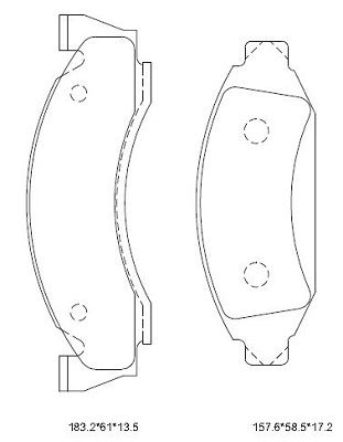 Комплект тормозных колодок, дисковый тормоз ASIMCO KD6325 для FORD USA BRONCO