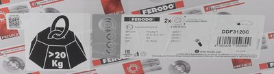 BREMSSCHEIBE FERODO DDF3120C 5
