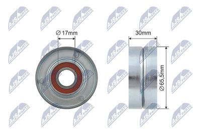 Rolka napinacza, pasek klinowy wielorowkowy NTY RNK-RE-004