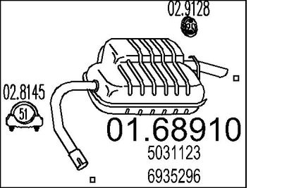 MTS 01.68910 Глушитель выхлопных газов для FORD MONDEO I (GBP) 2.0 i 16V MTS 01.68910 Глушитель выхлопных газов для FORD MONDEO I (GBP) 2.0 i 16V