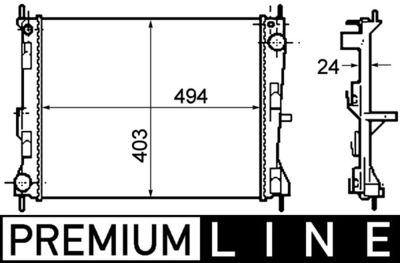 Chłodnica, układ chłodzenia silnika MAHLE CR 1691 000P