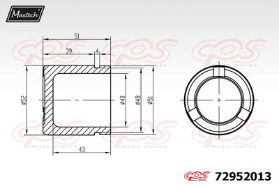 Поршень, корпус скобы тормоза MAXTECH 72952013 для OPEL KARL