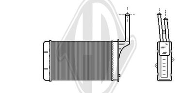 Теплообменник, отопление салона DIEDERICHS DCM1175 для PEUGEOT 106