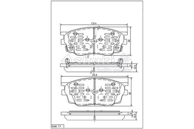 Комплект тормозных колодок, дисковый тормоз ASHUKI by Palidium M050-35 для LANDWIND (JMC) X6