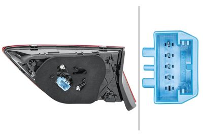 Achterlicht Links (binnen/bovenste deel, LED, kleur van het glas grijs/red, anti-fog licht)