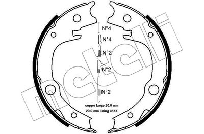 BREMSBACKENSATZ FESTSTELLBREMSE METELLI 530443K